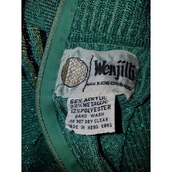 COPY - Vtg 70s Wenjilli Metallic Knit Maxi Dress Small - Picture 7 of 7